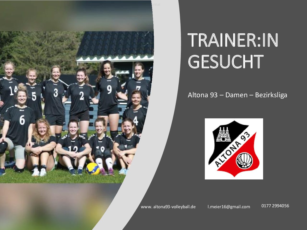 Bezirksliga-Damen suchen Trainer:in!